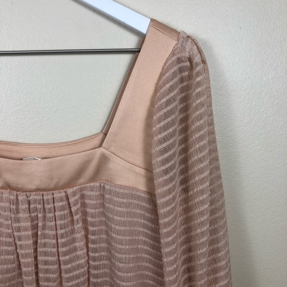 Anthropologie Meadow Rue Allyson Textured Top Pink - Picture 7 of 15